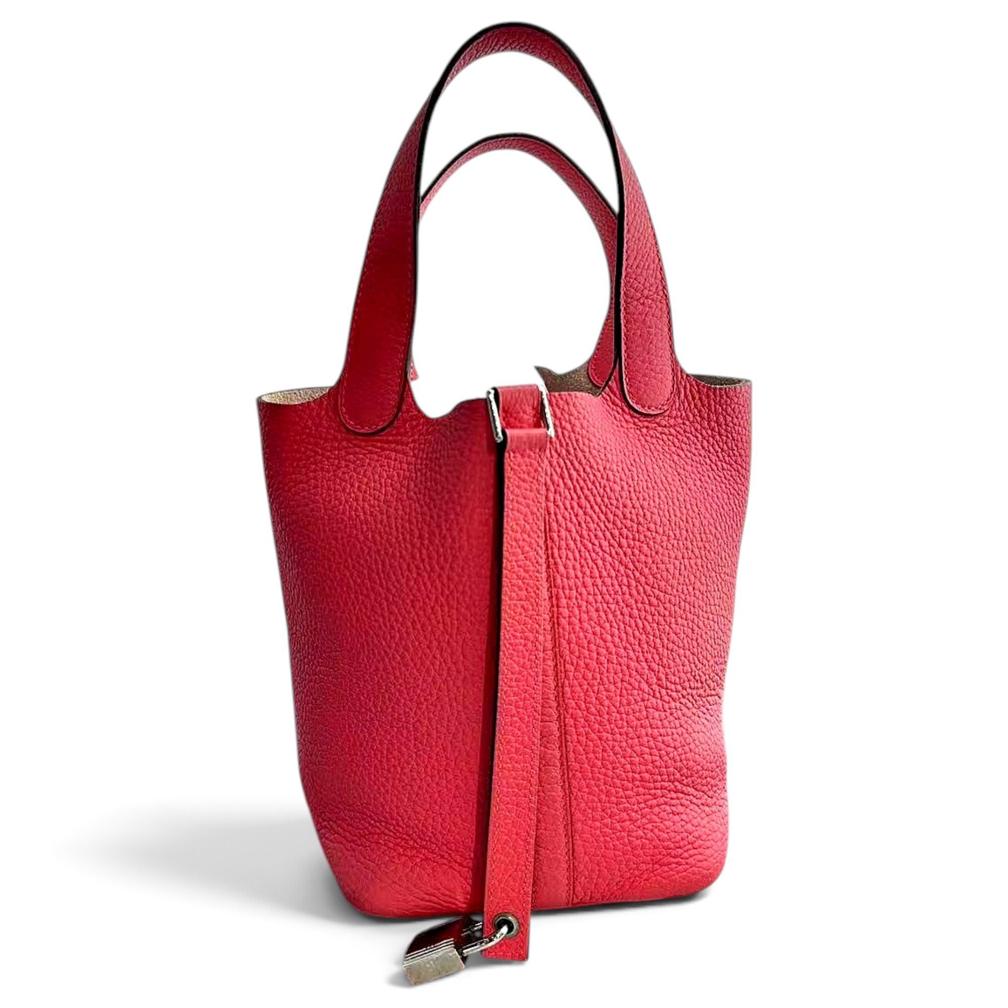 Picotin leather tote