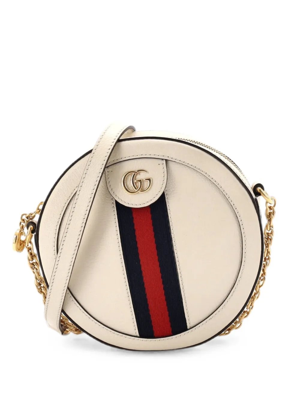 Ophidia Round Shoulder Bag Leather Mini crossbody bag