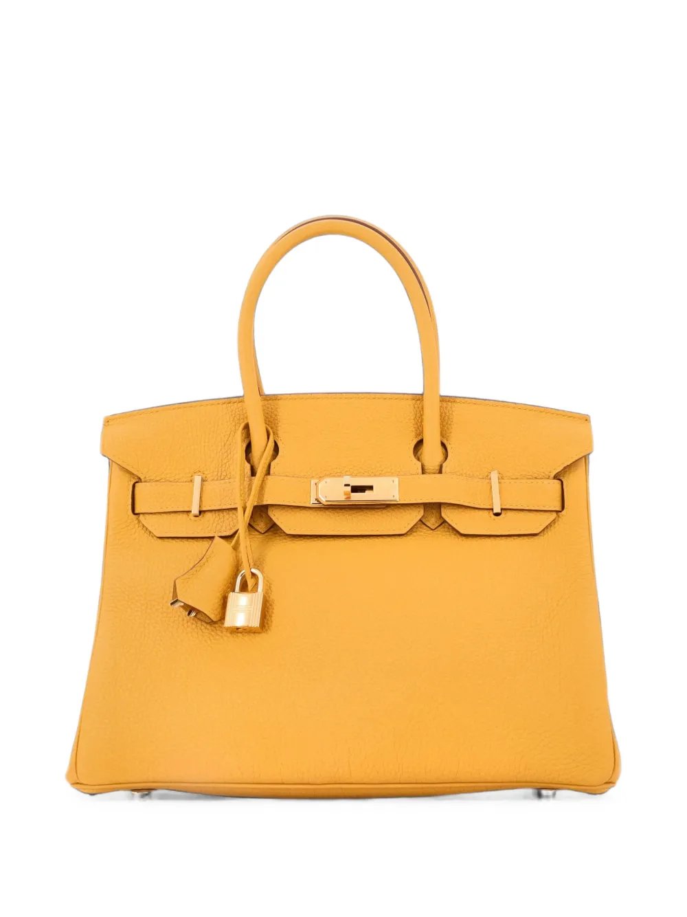 Hermes Birkin Handbag Jaune Ambre Togo with Gold Hardware 30 tote bag