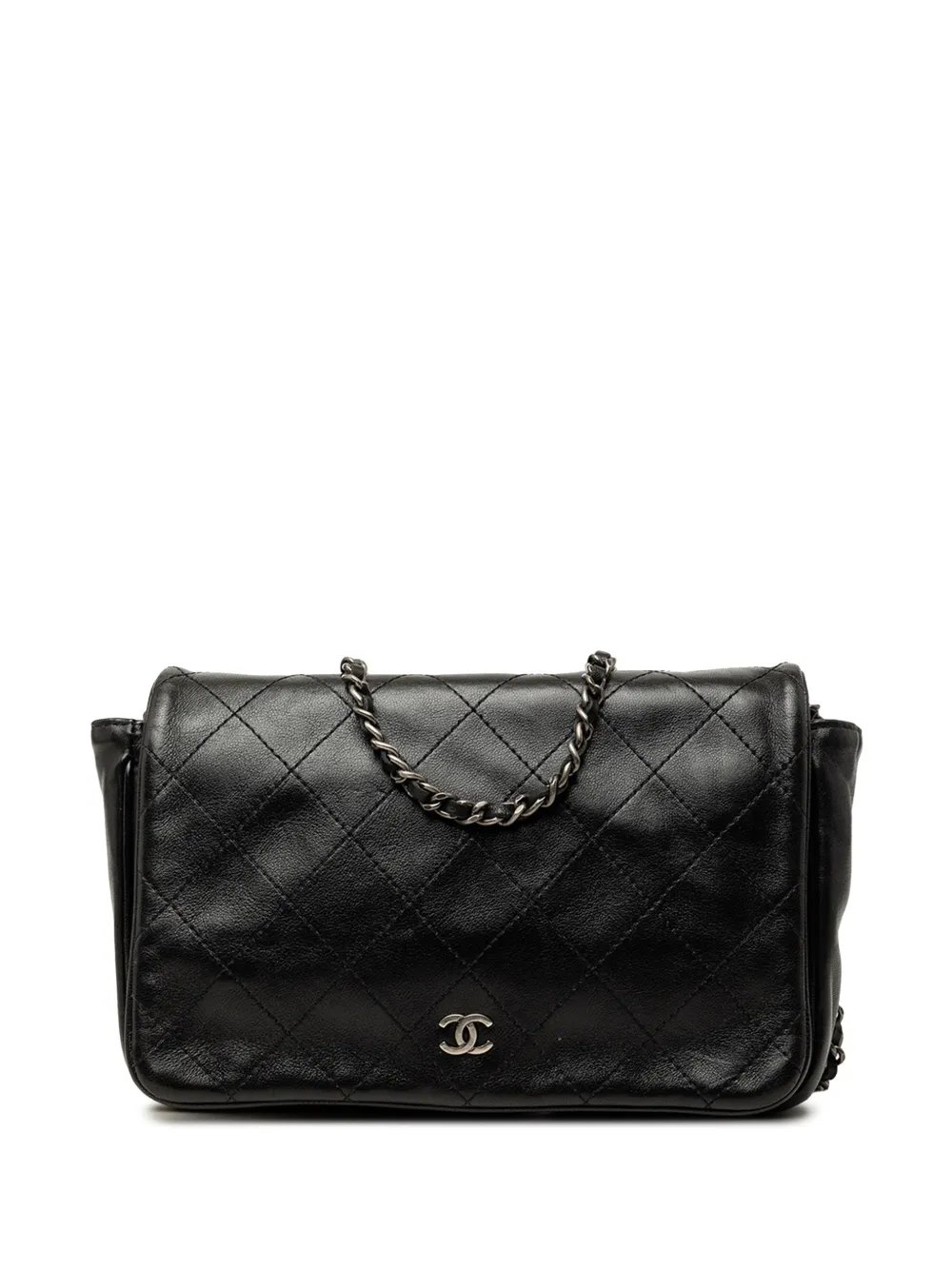 2013-2014 CC Quilted Lambskin Full Flap Wallet on Chain crossbody bag
