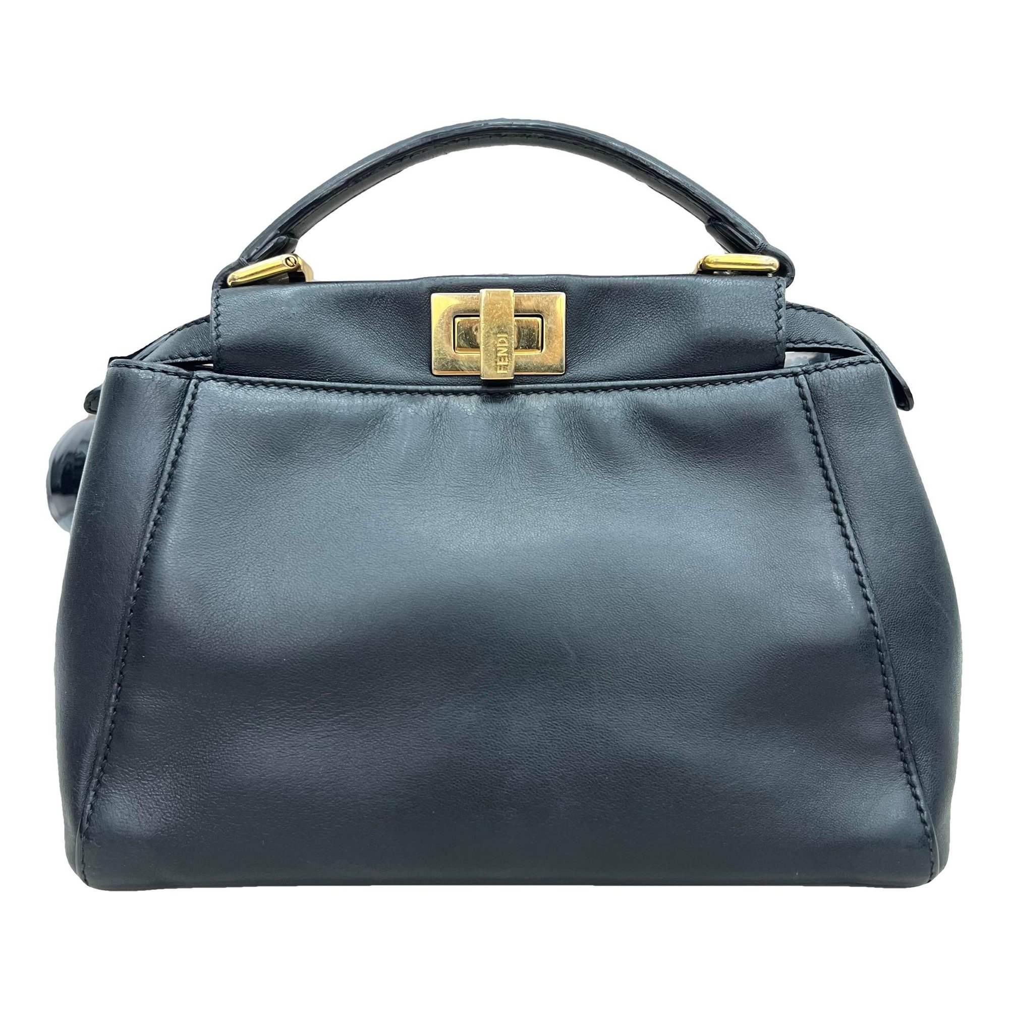 Peekaboo leather handbag