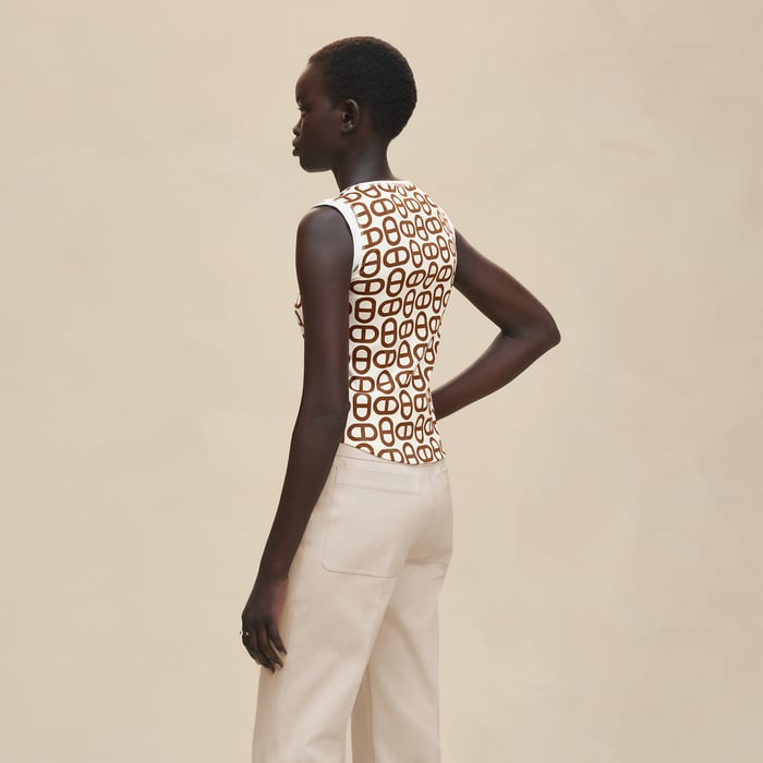 Blanc "Chaine d'Ancre" Sleeveless T-shirt