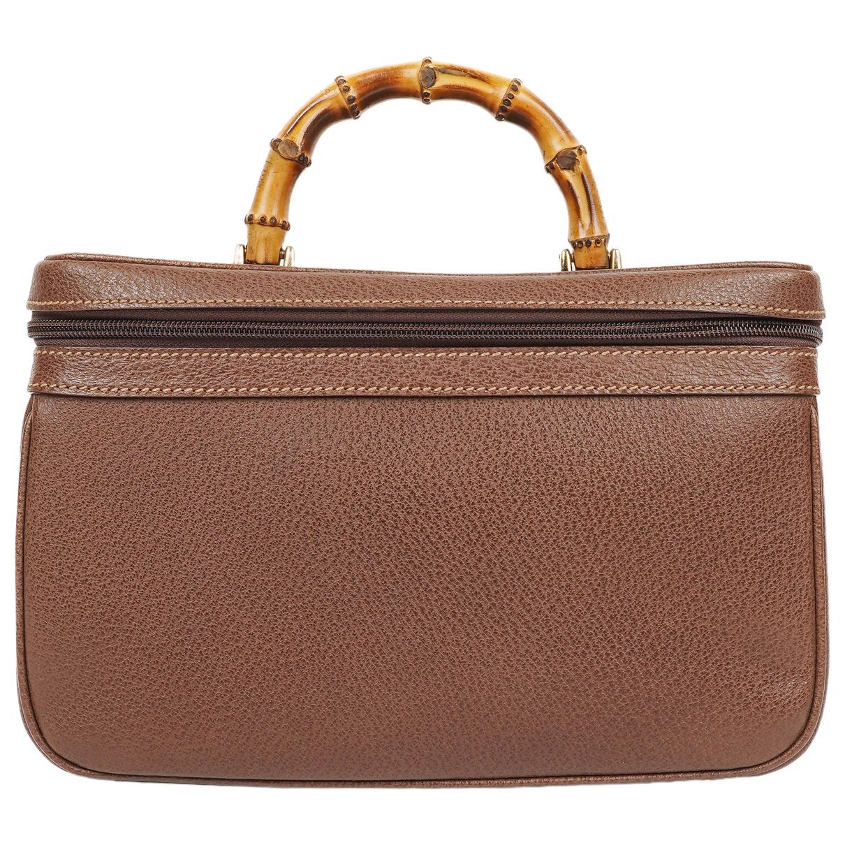 Bamboo Top Handle leather handbag