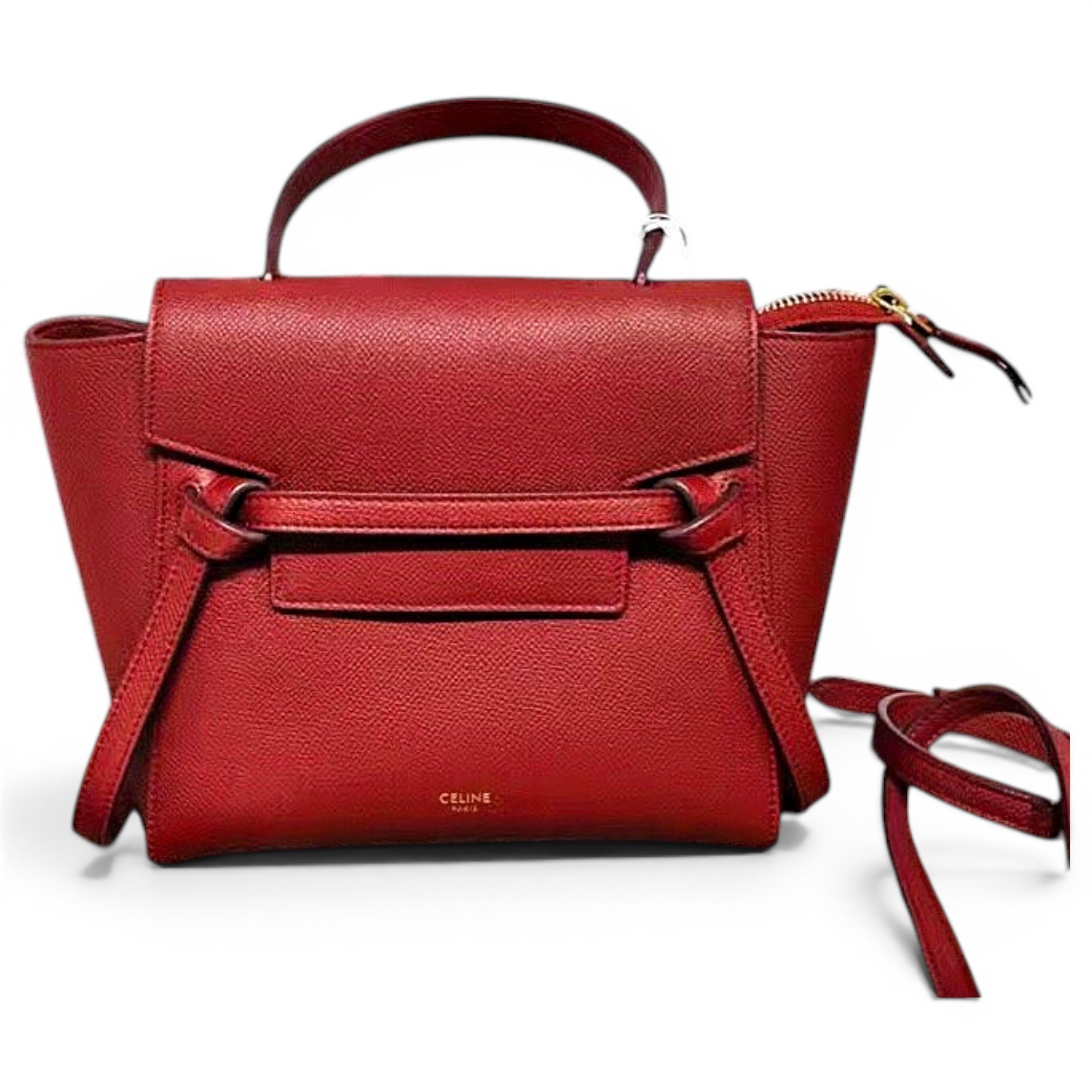 Belt leather handbag