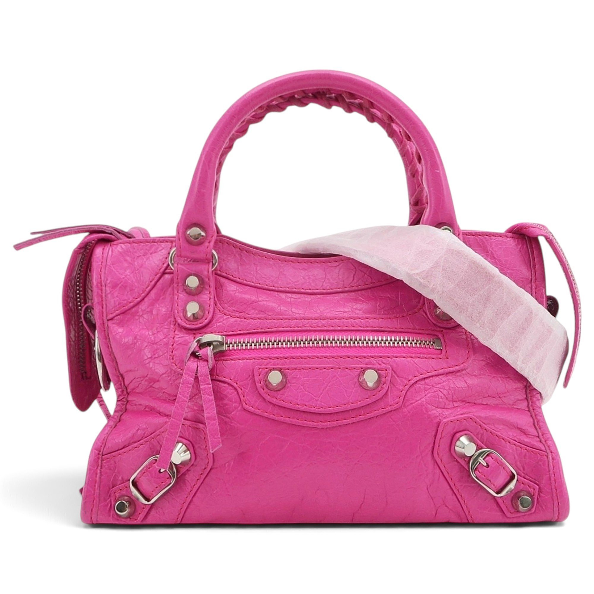 City leather handbag