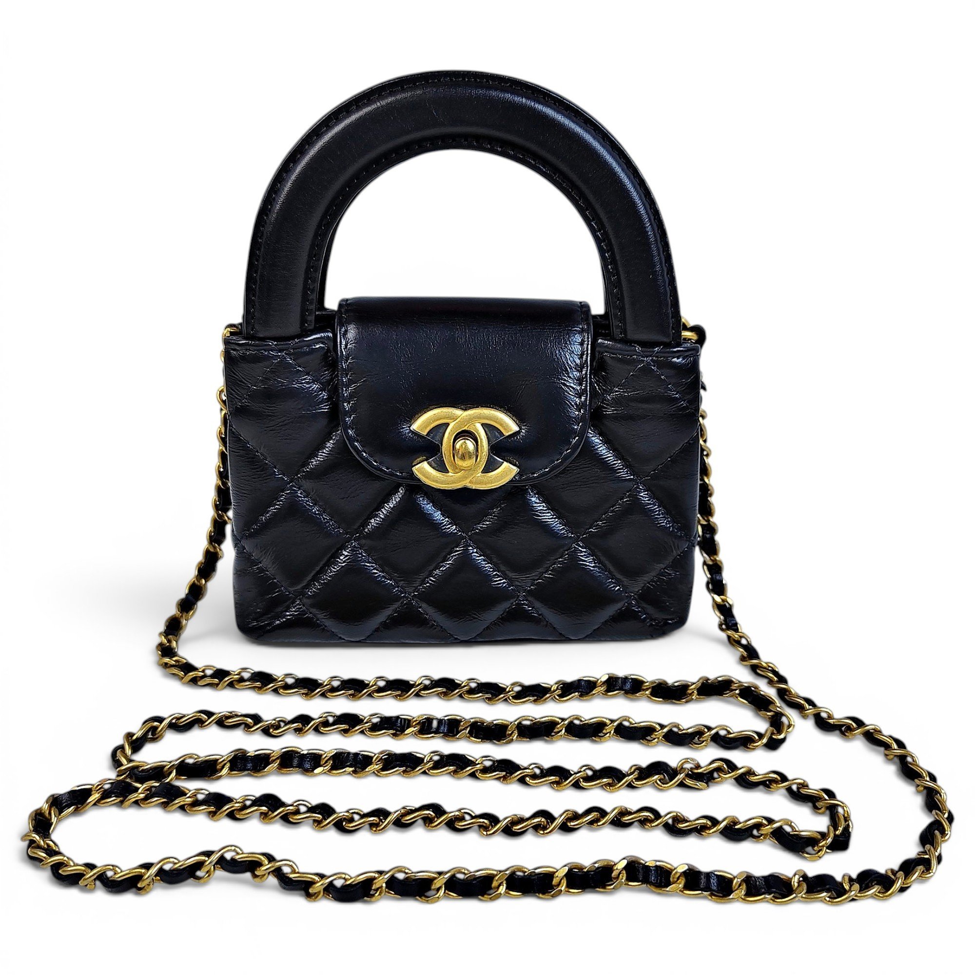 Mini Shopping leather handbag