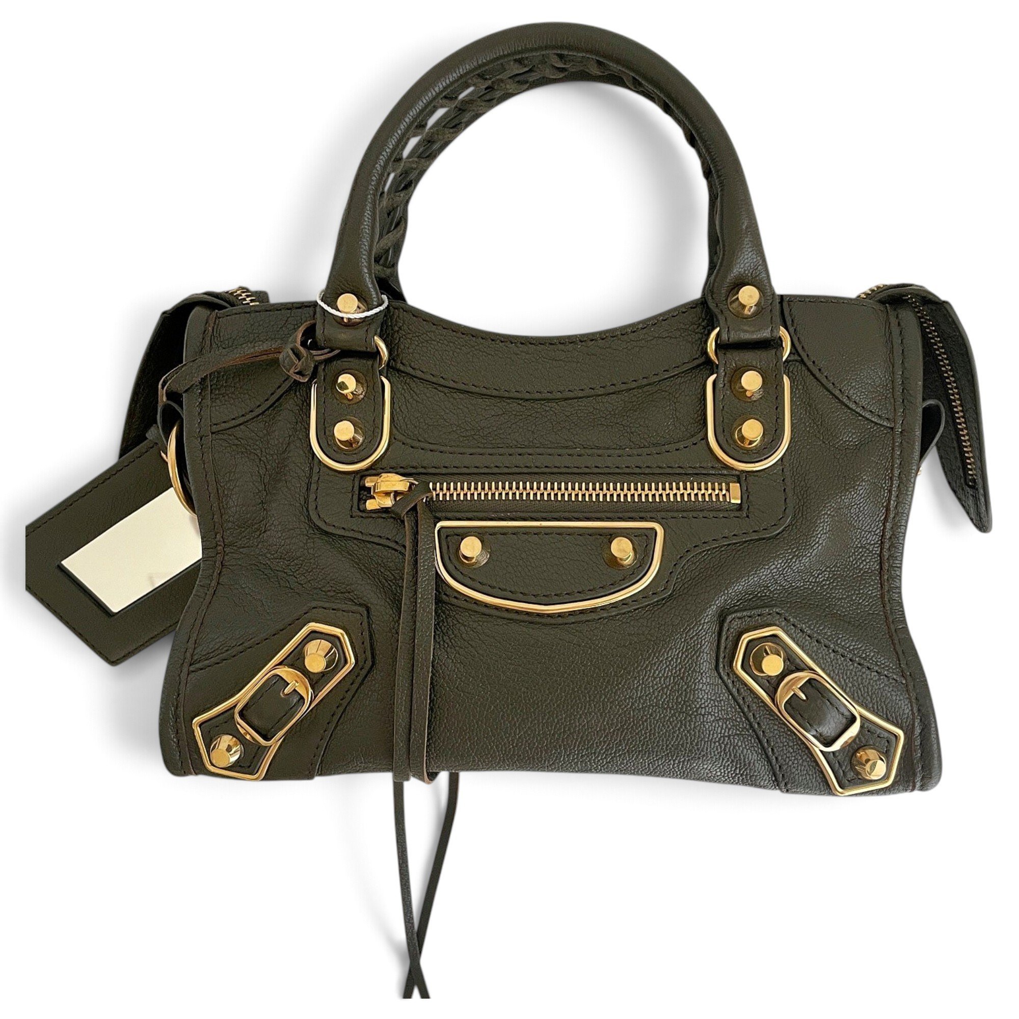 Classic Metalic leather handbag