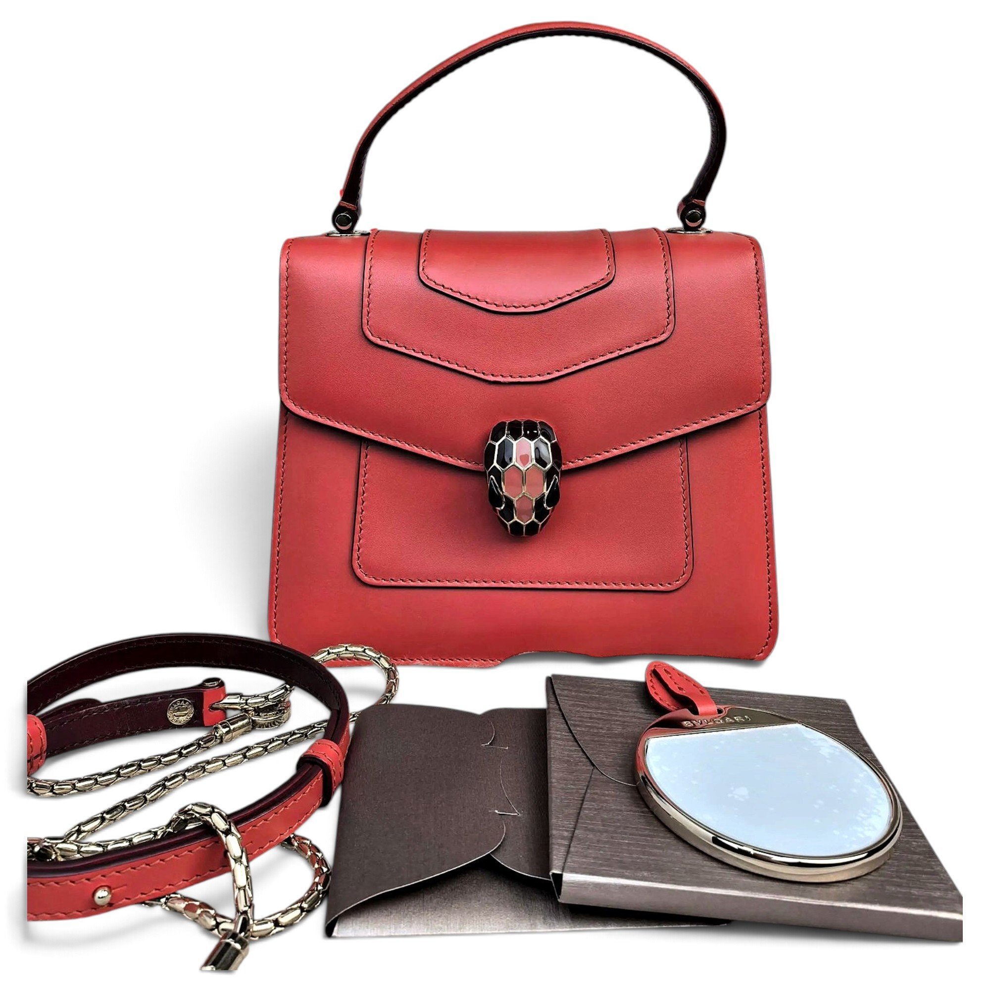 Serpenti leather handbag