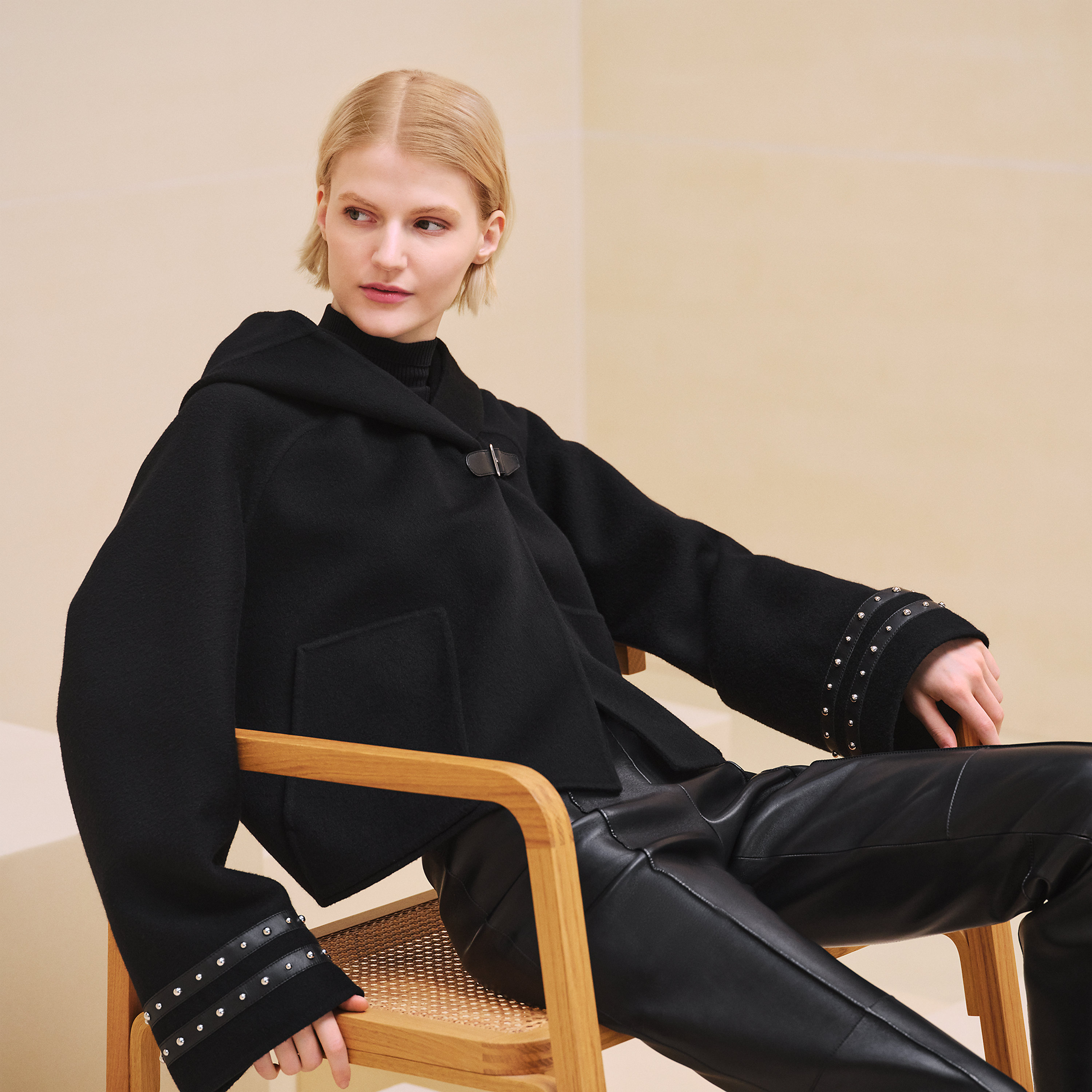 Cashmere duffle-coat jacket