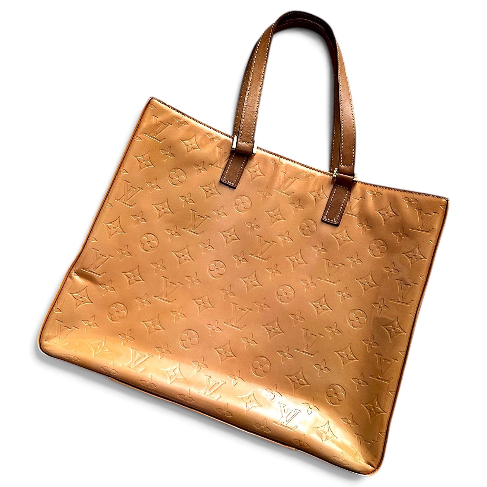 Patent leather tote