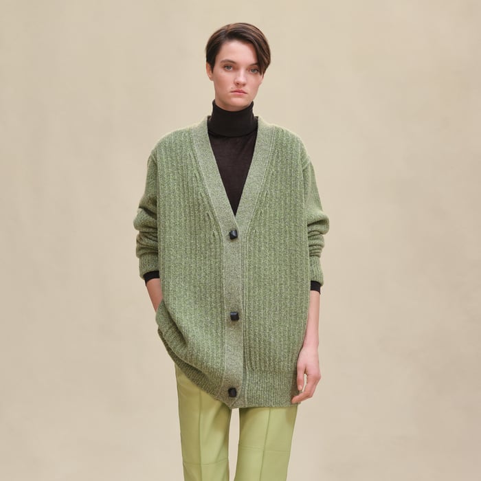 Vert Prairie Thick Long-sleeve Cardigan