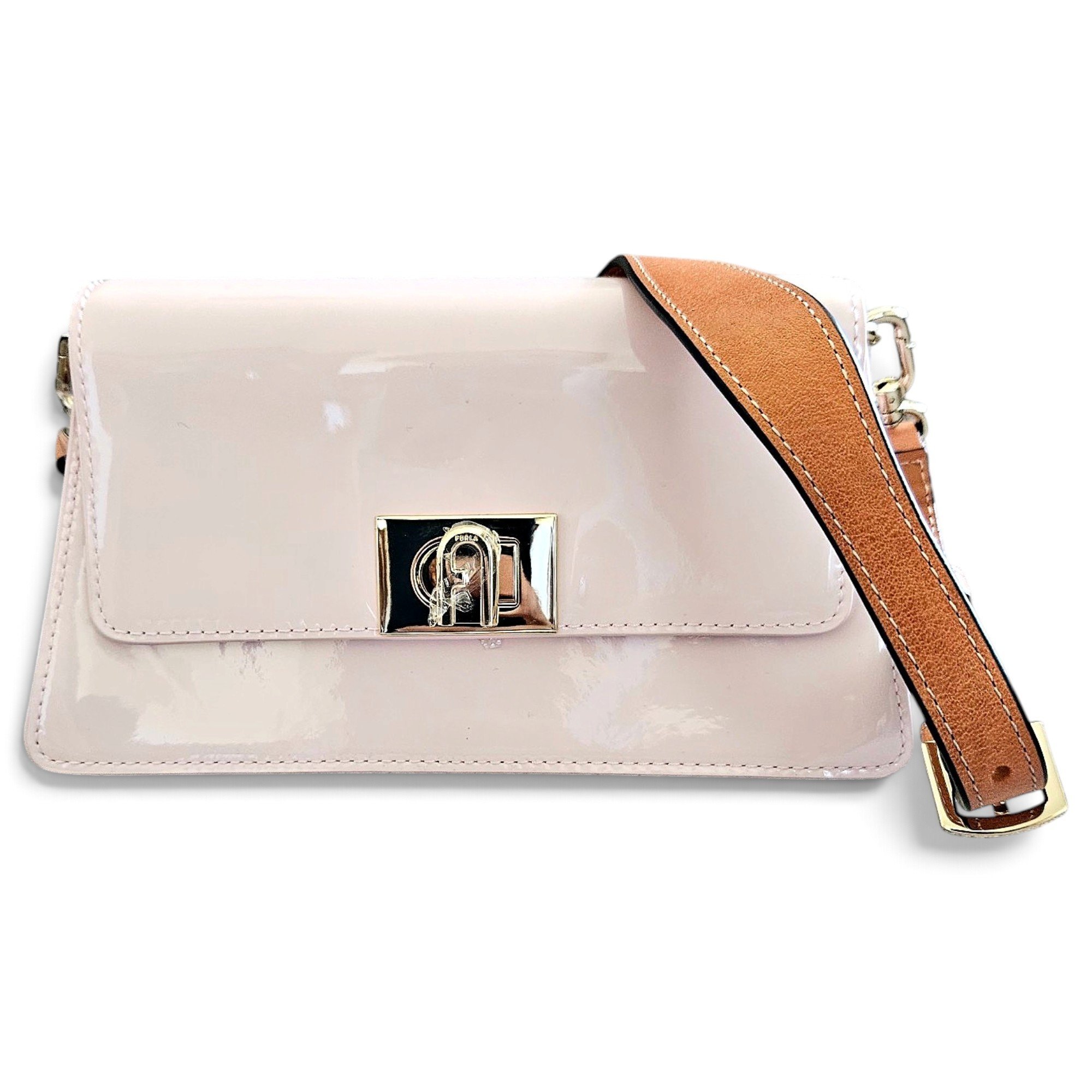 Patent leather crossbody bag