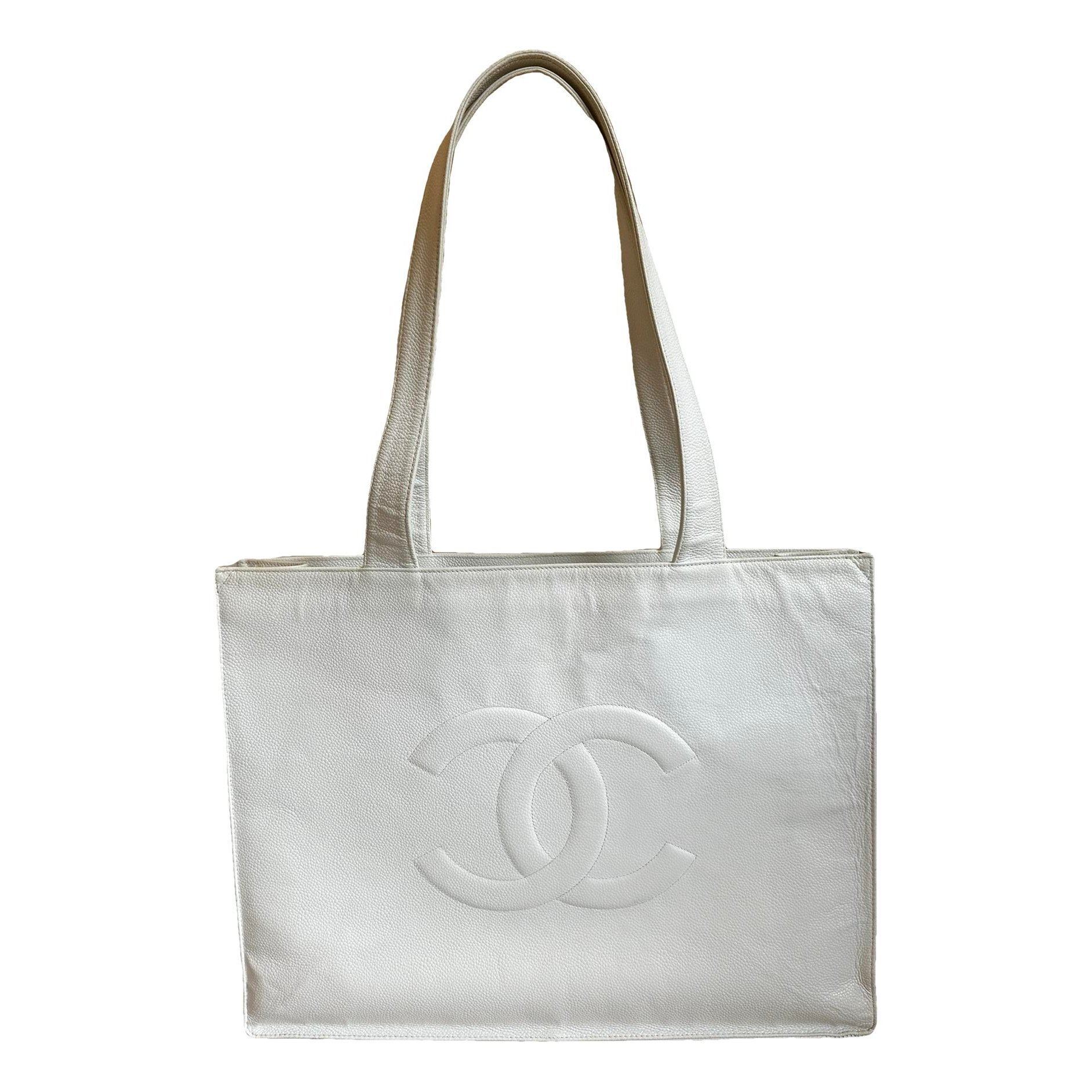 Vintage CC Chain leather tote
