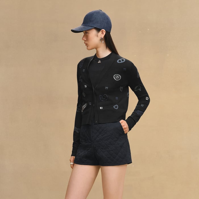 Noir "Candy Libris Bandana" Light Long-sleeve Cardigan