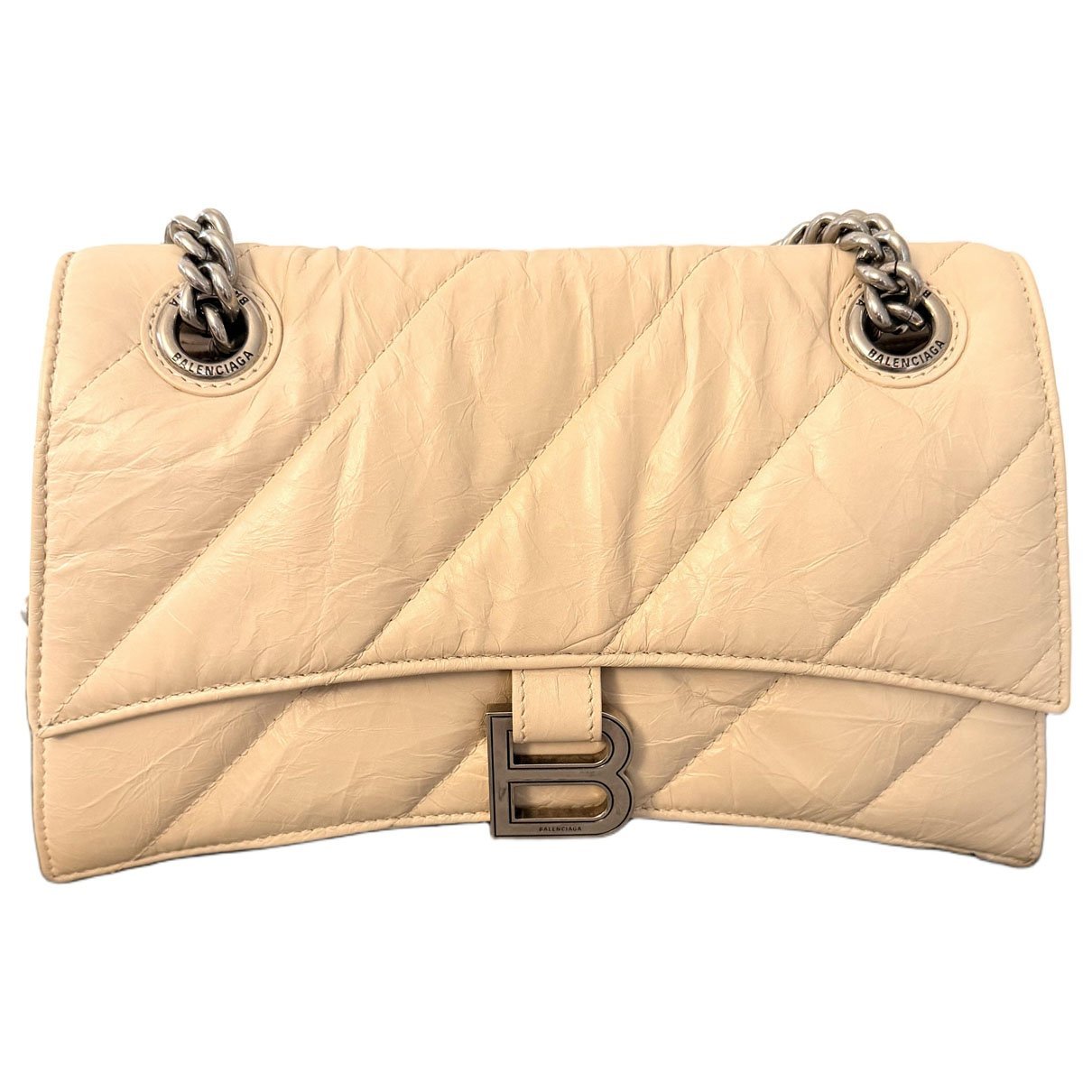 Crush leather handbag