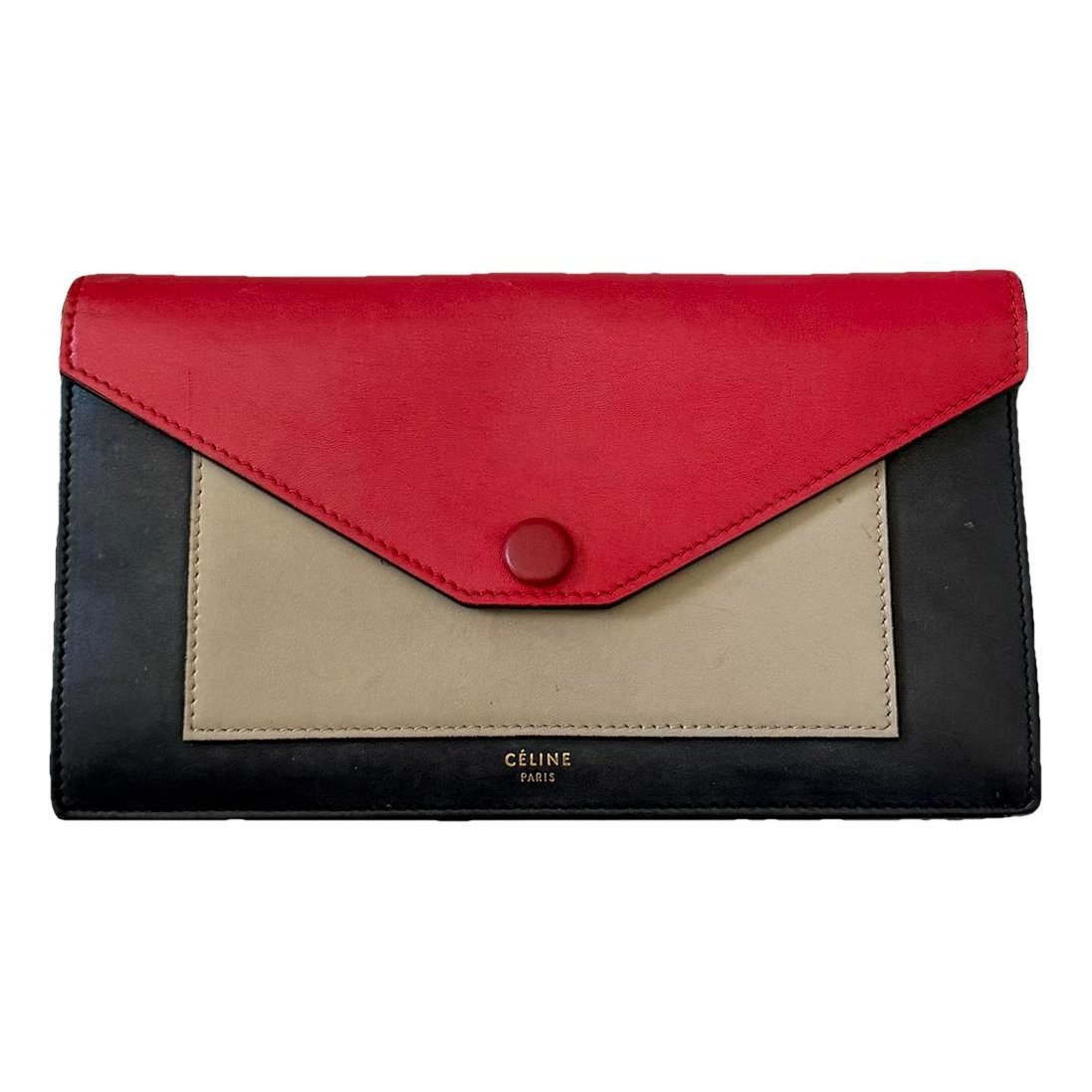 Leather clutch bag