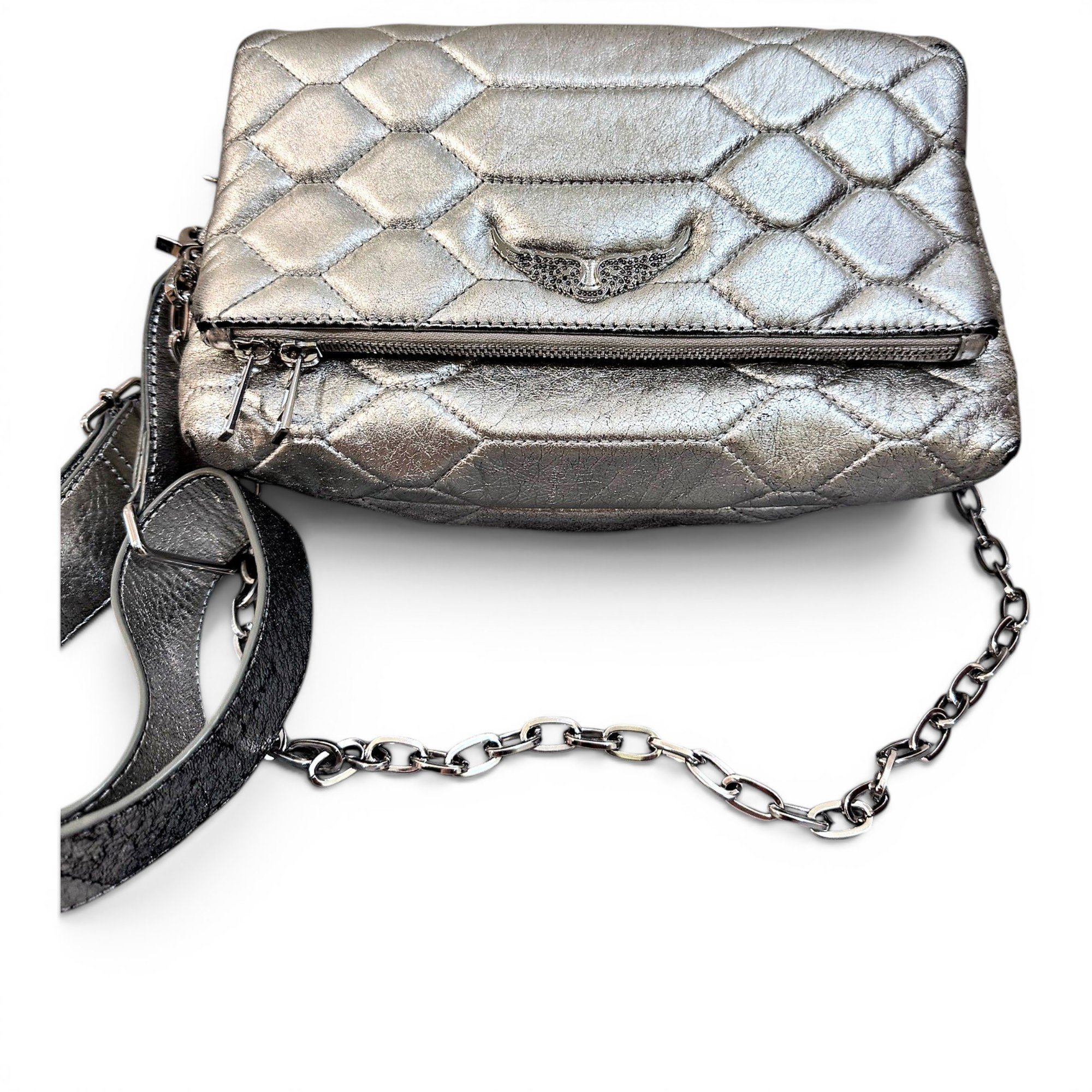 Rock leather crossbody bag