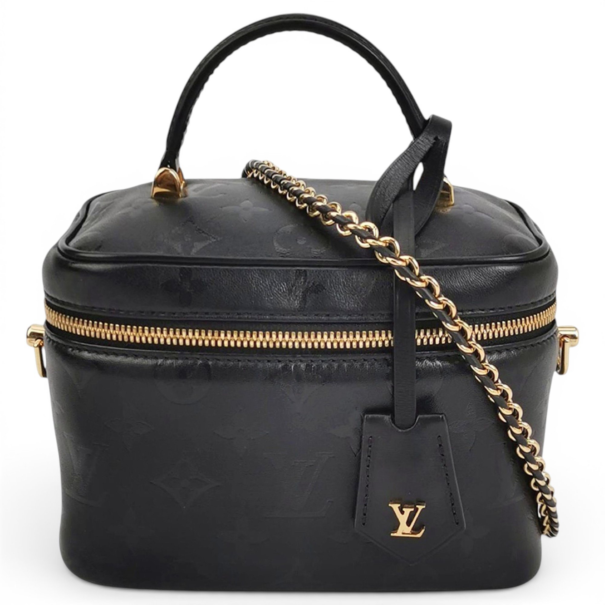 Vanity leather handbag
