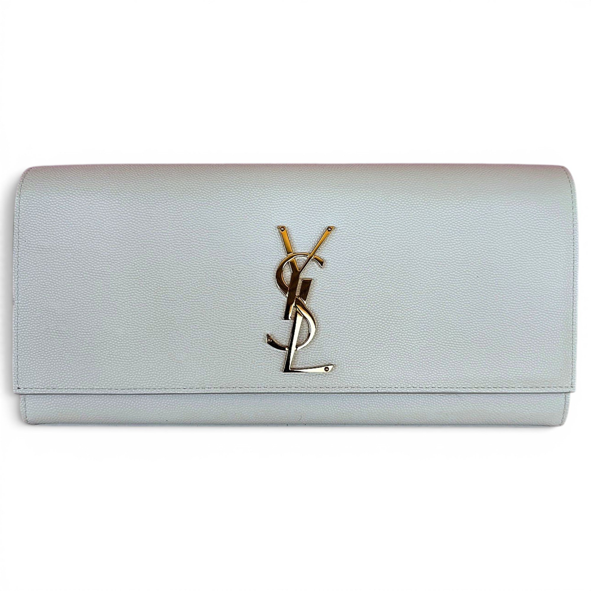 Leather clutch bag