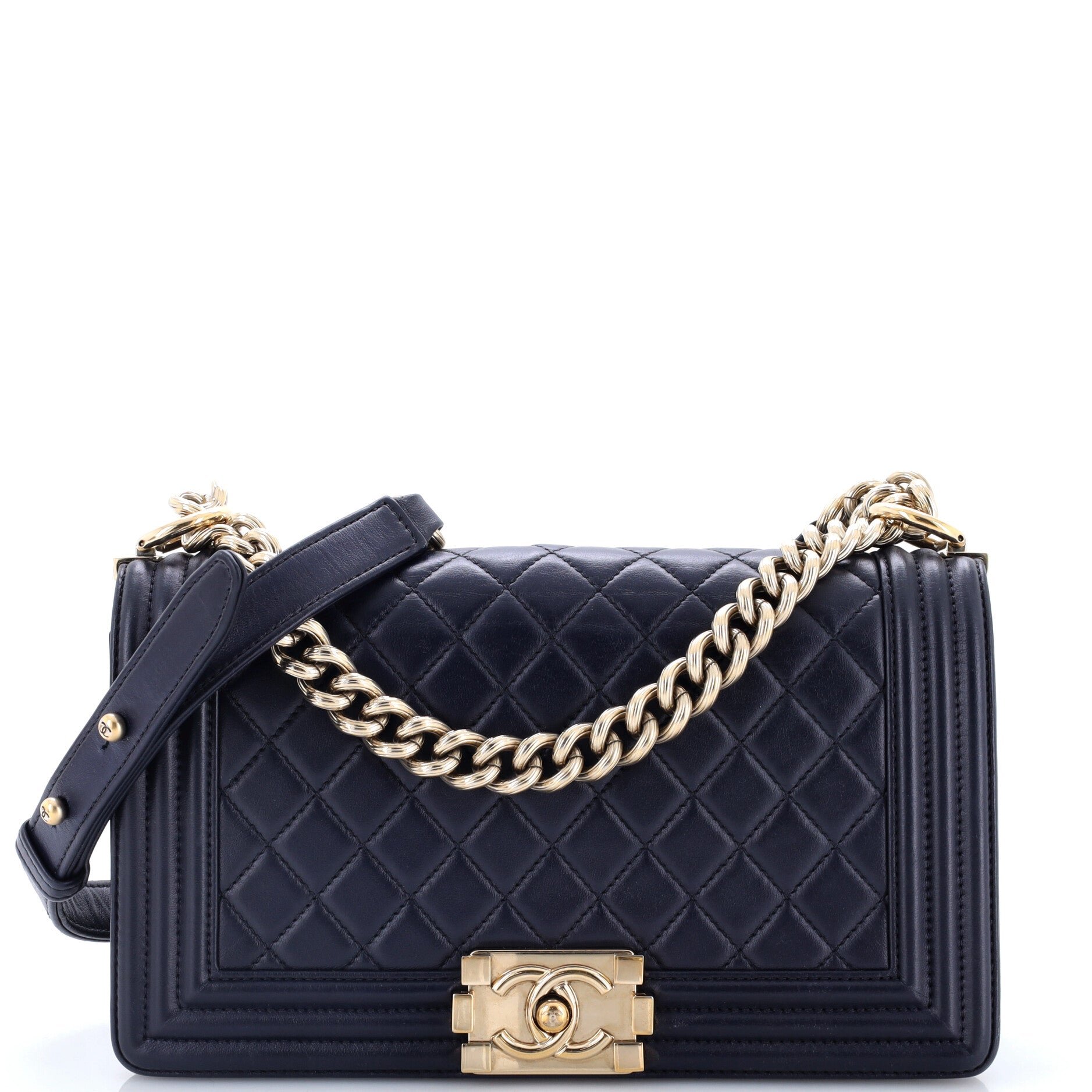 Boy Flap Bag Quilted Lambskin Old Medium
