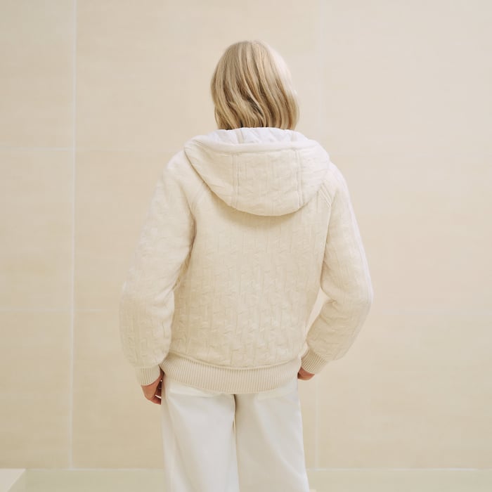 Blanc Naturel "H" Zipped Hooded Jacket