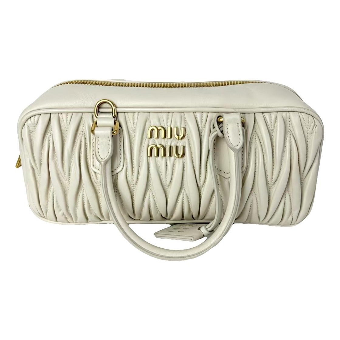 Arcadie leather bowling bag