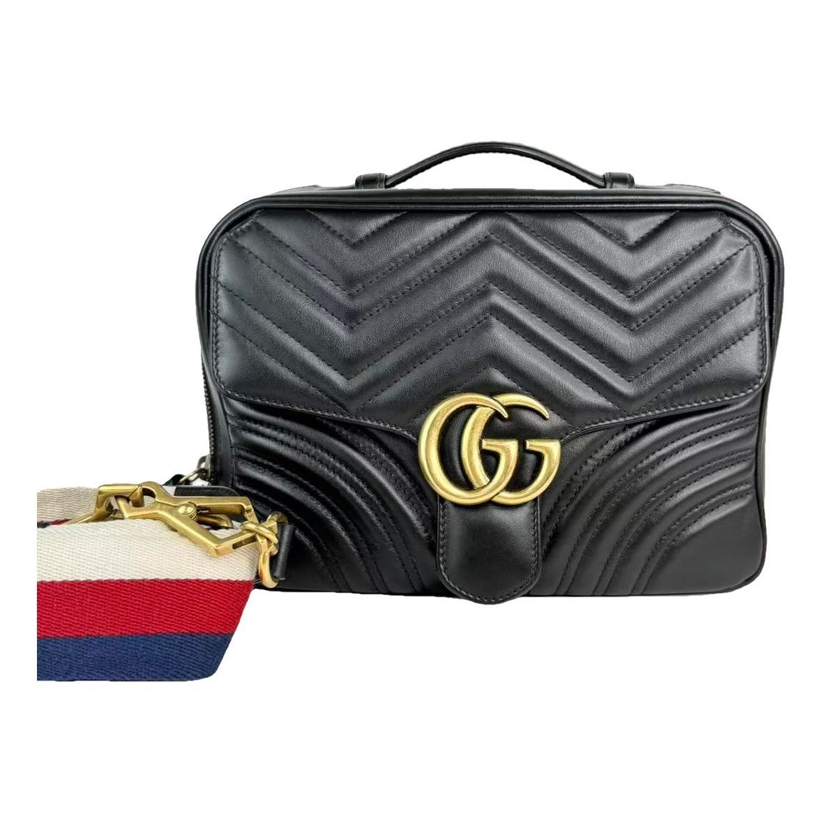 GG Marmont Flap leather crossbody bag