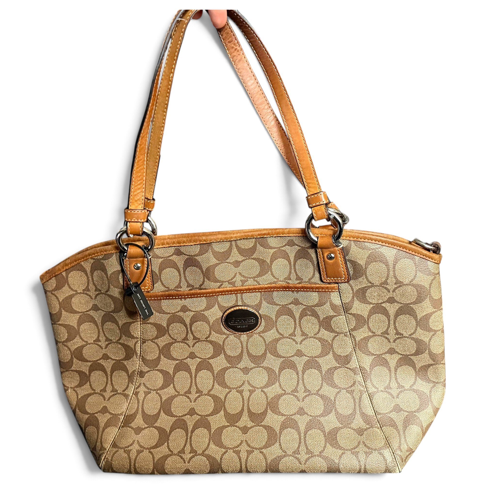 CITY ZIP TOTE leather tote