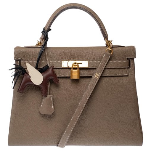 Hermes Kelly 32 Handbag Etoupe Togo Leather 2020