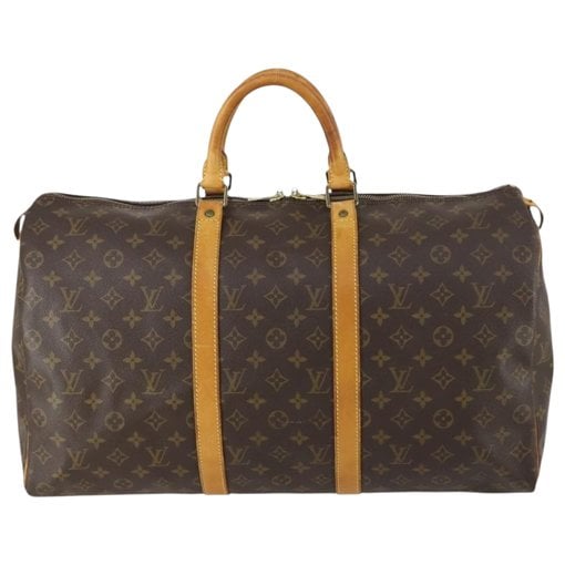 Keepall leather travel bag