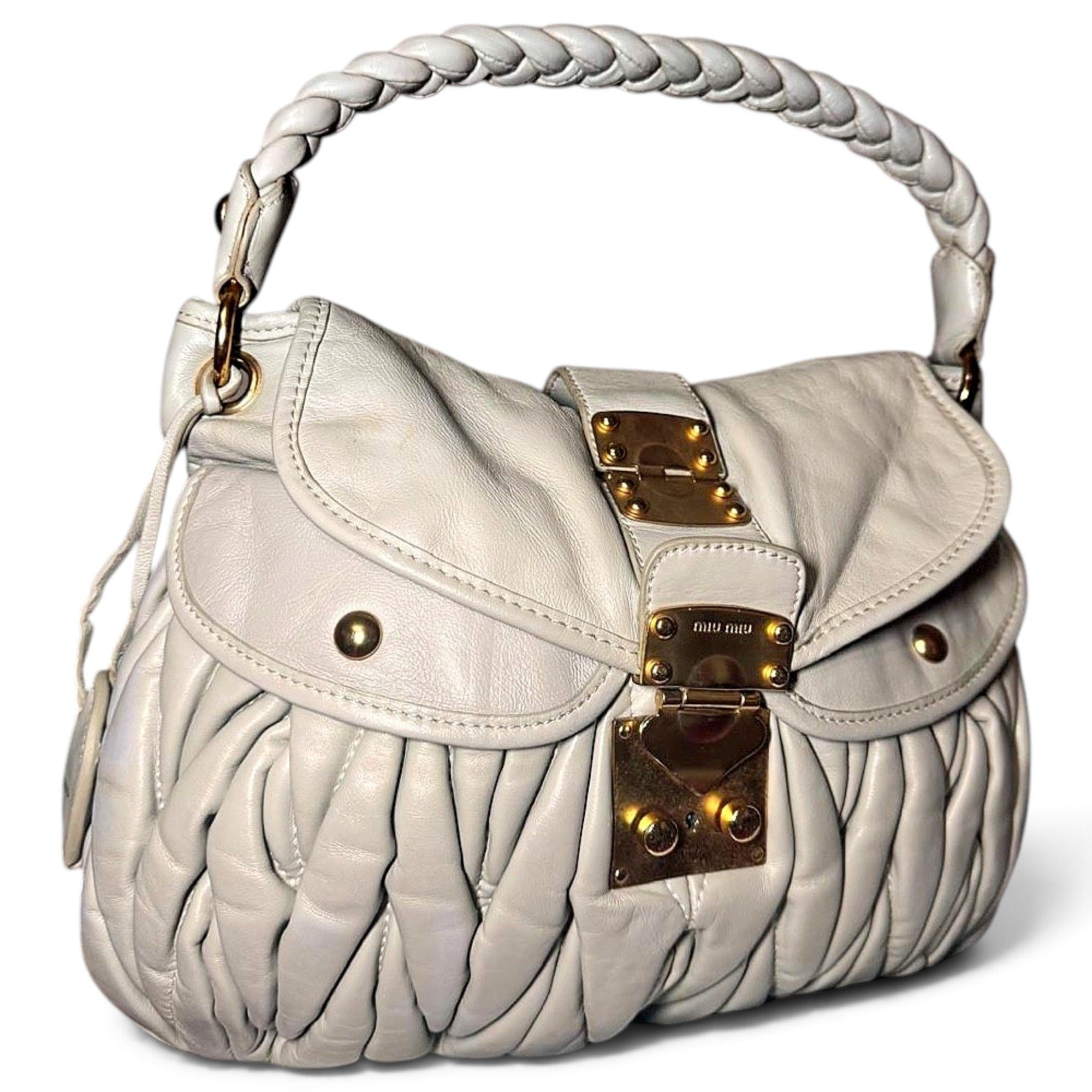 Coffer leather handbag