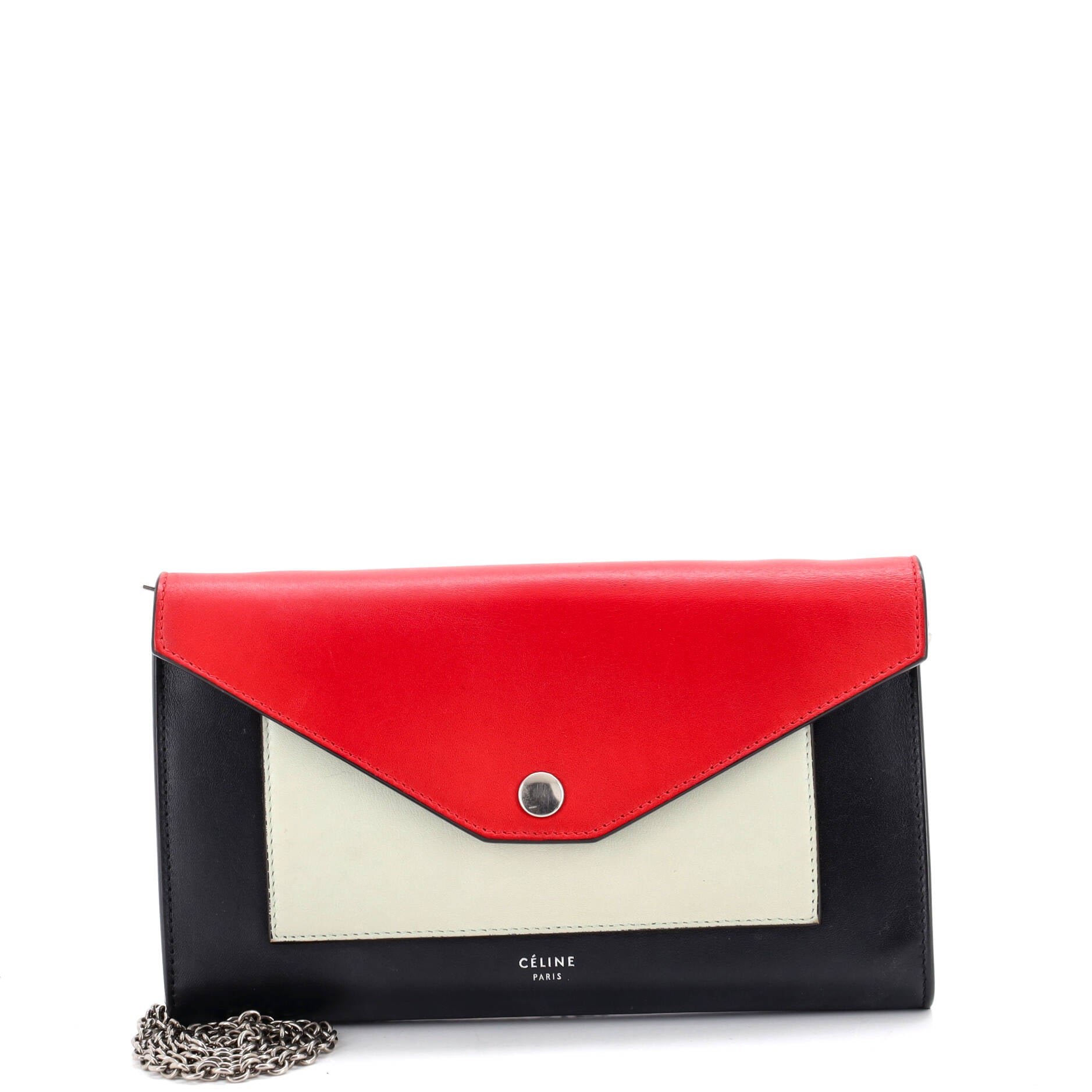 Pocket Envelope Shoulder Bag Leather Small
