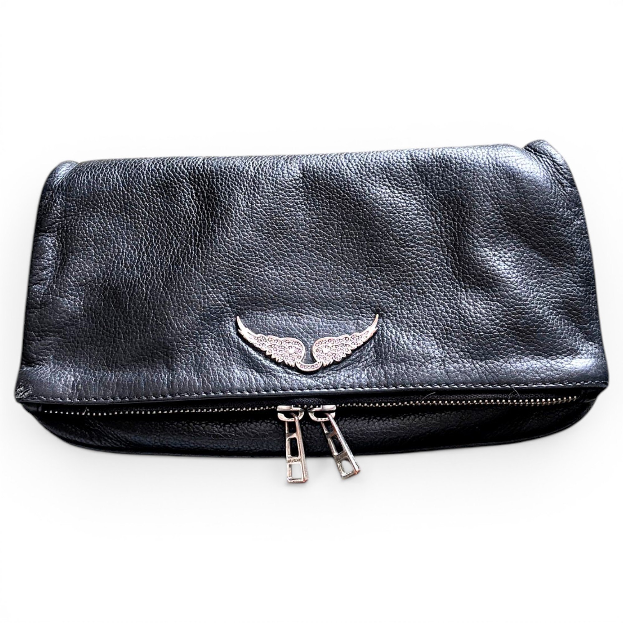 Rock leather clutch bag