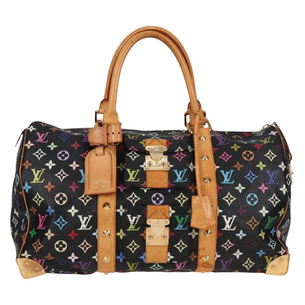 Keepall leather travel bag