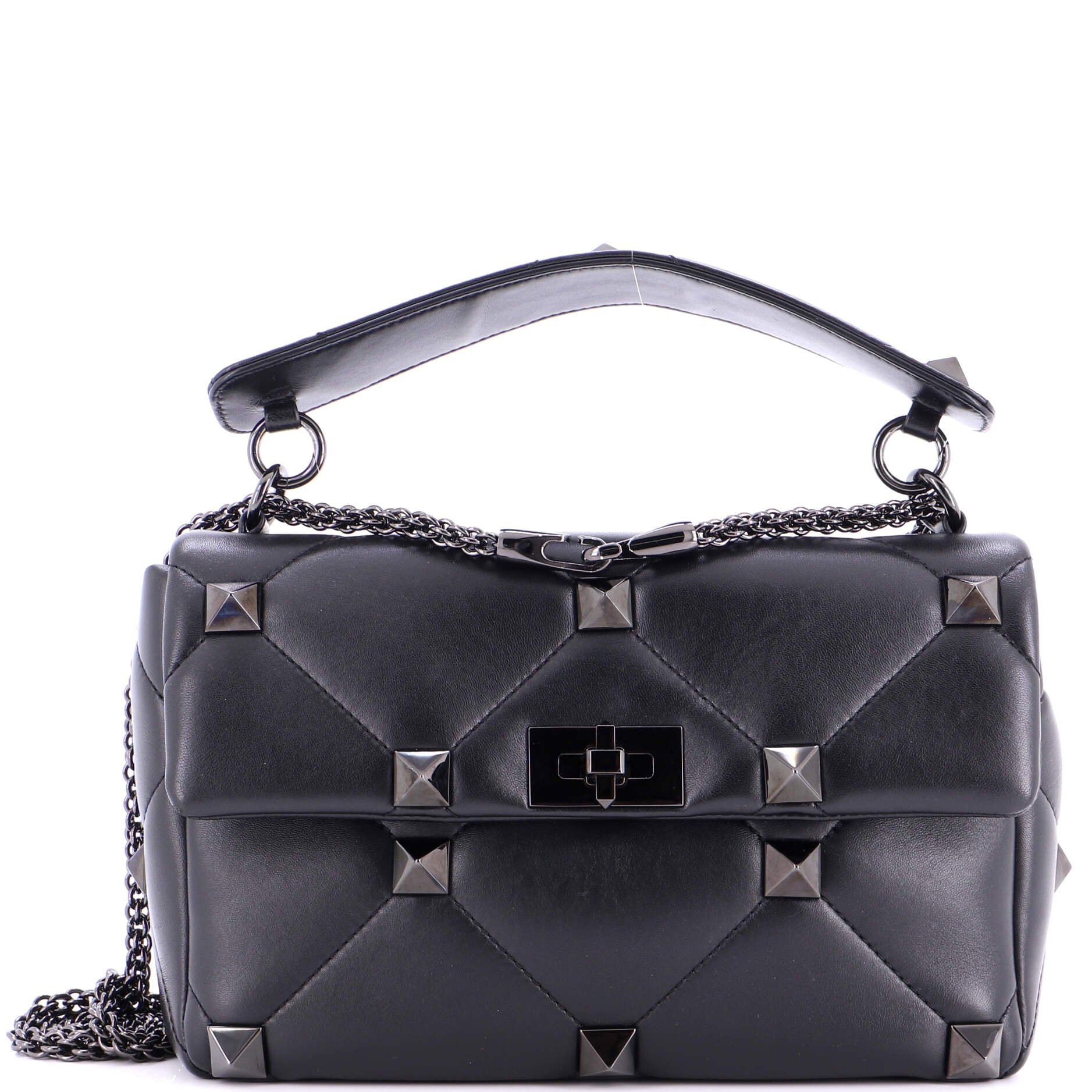 Valentino Garavani Roman Stud Flap Bag Quilted Leather Large