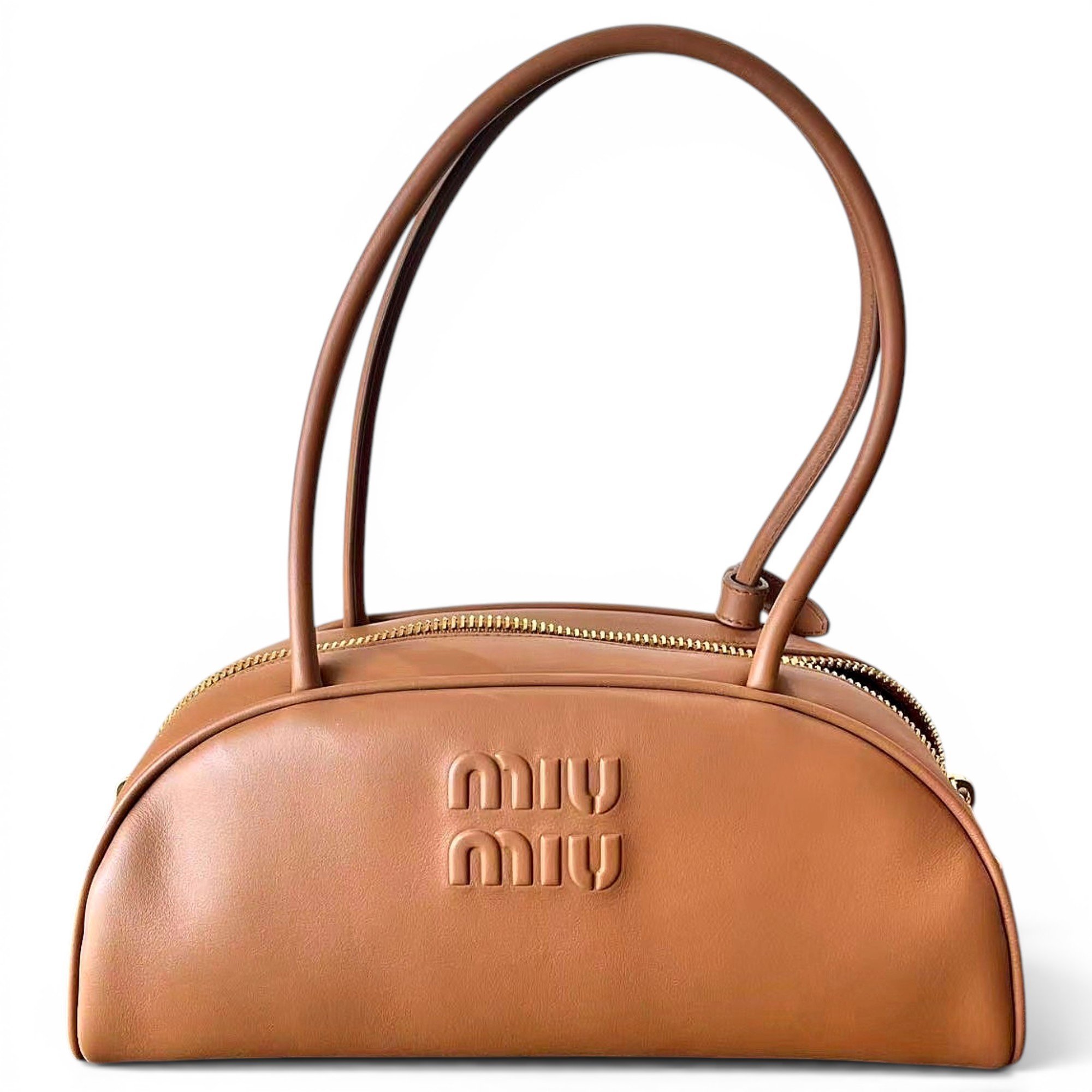 Beau leather bowling bag