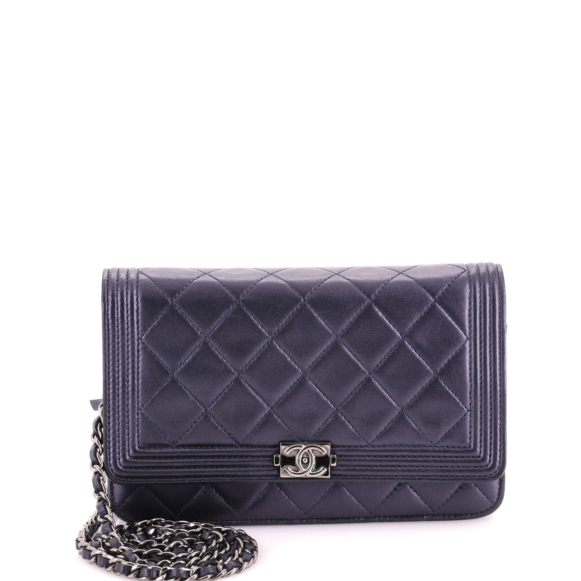 Boy Wallet on Chain Quilted Lambskin