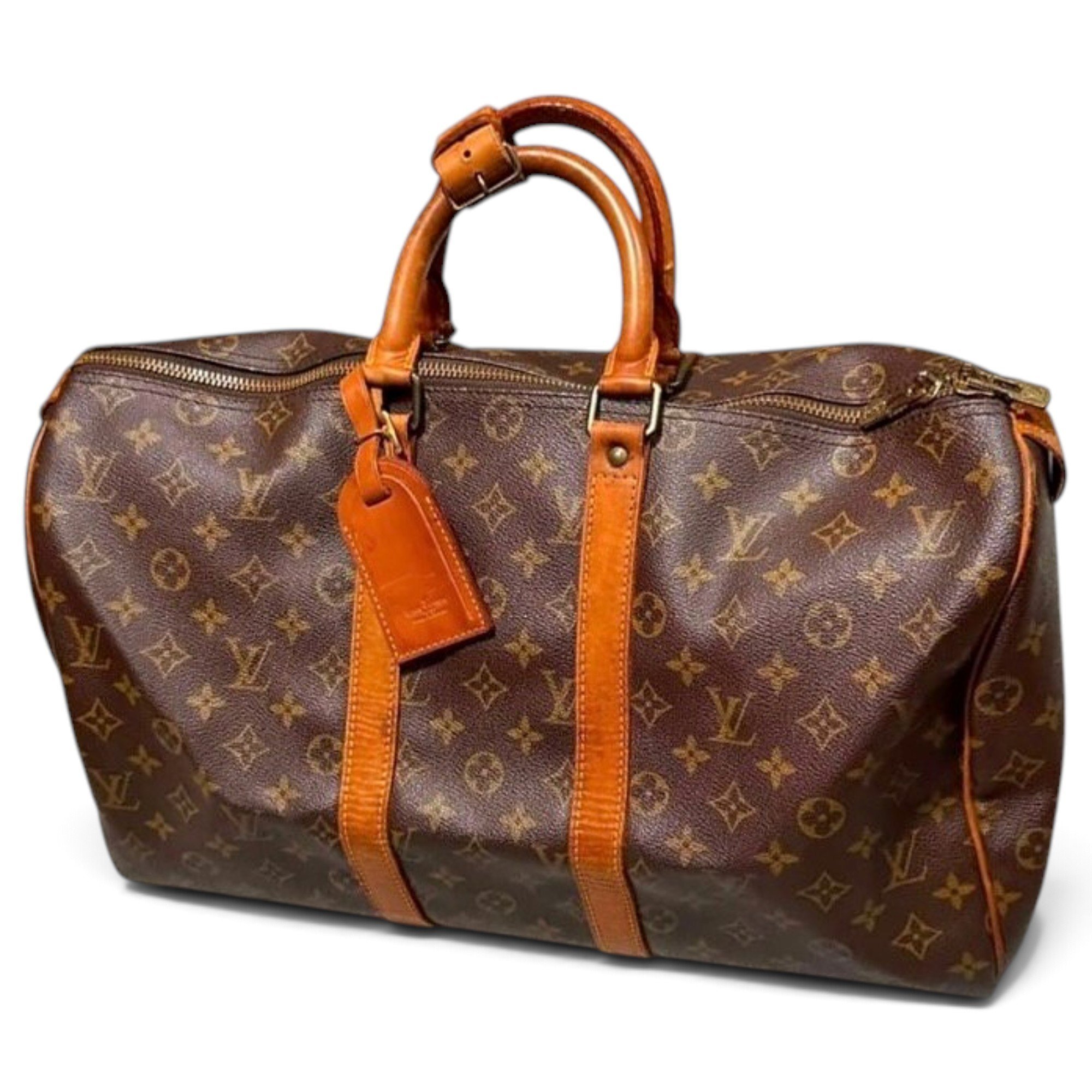 Keepall leather travel bag
