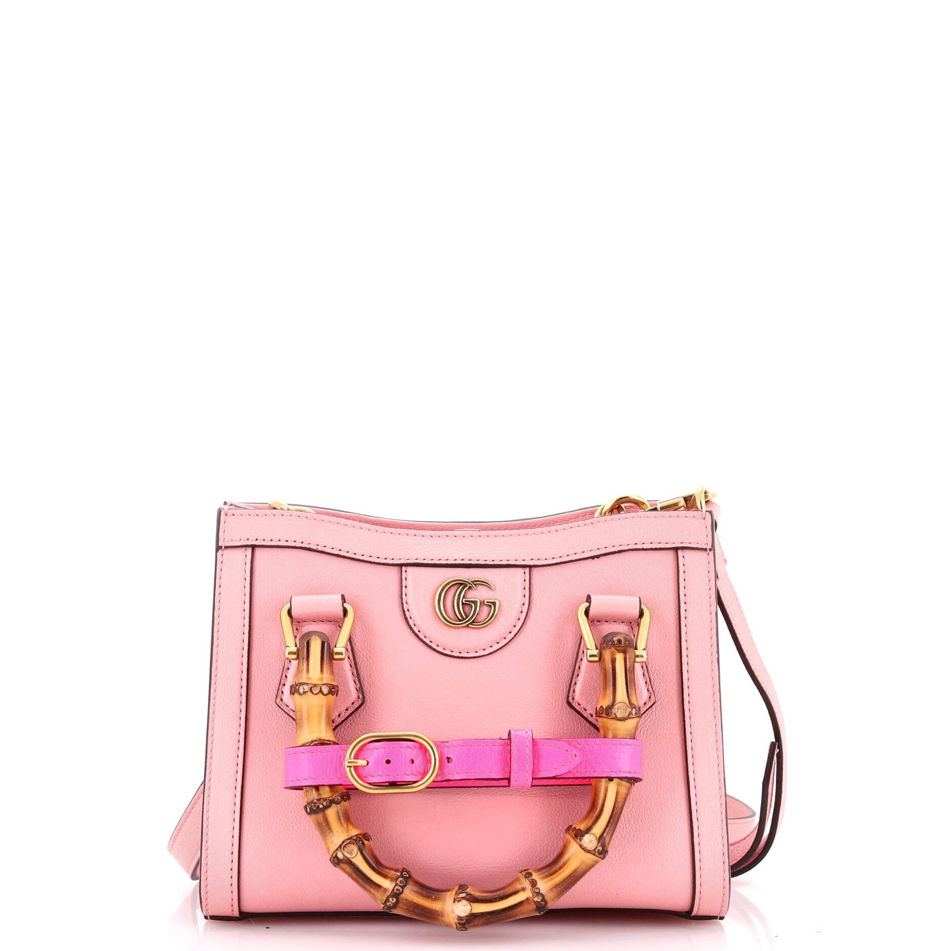 Diana NM Bamboo Handle Tote Leather Mini