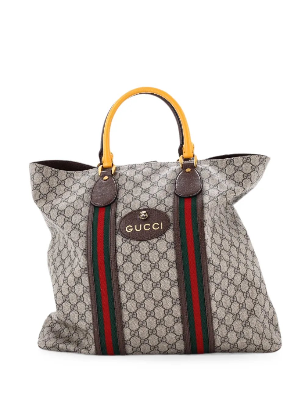 Neo Vintage Web Soft Tote GG Coated Canvas Tall satchel