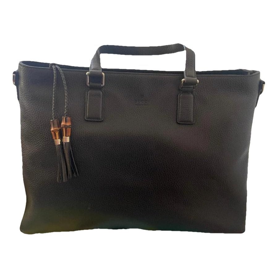 Bamboo leather handbag