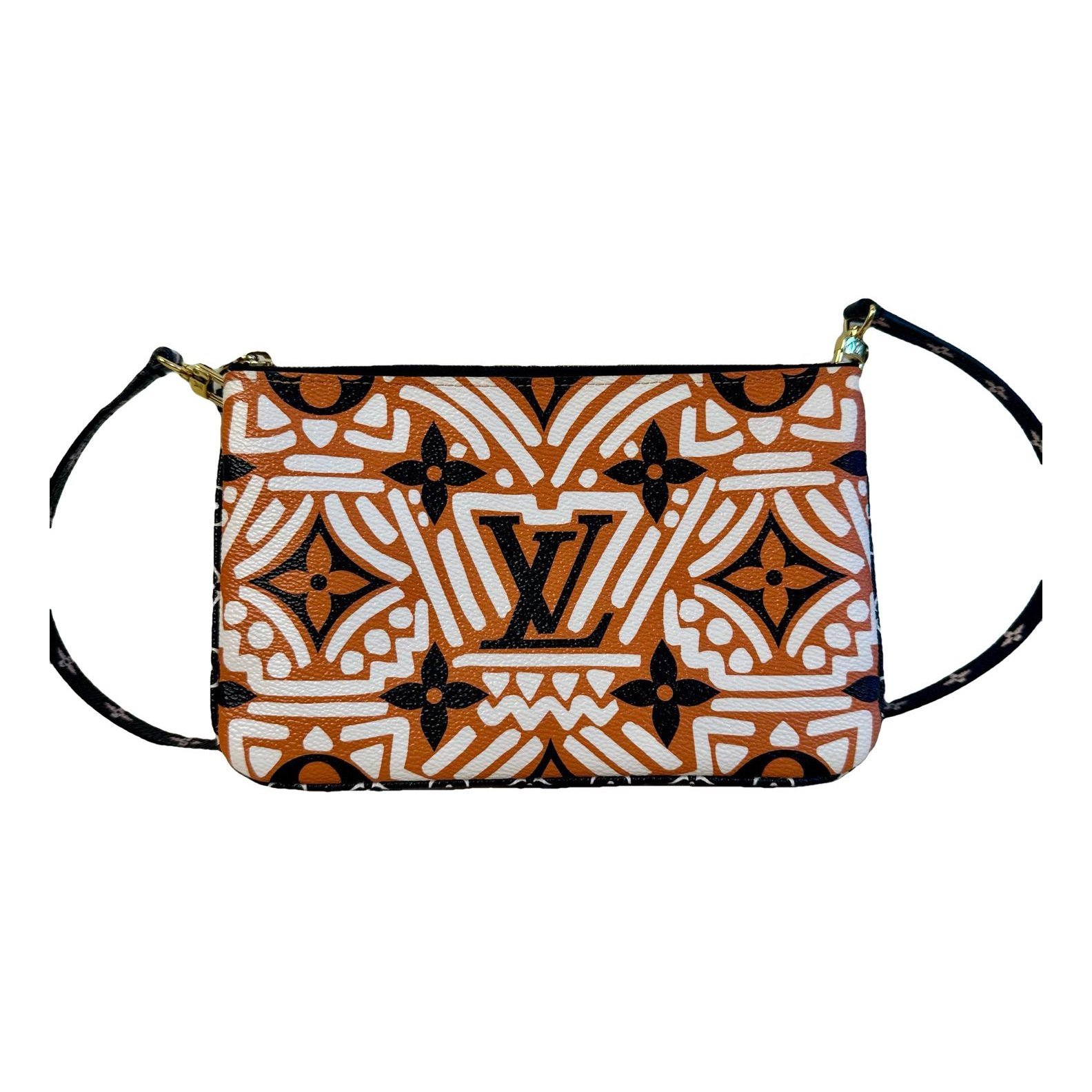 Double zip leather handbag