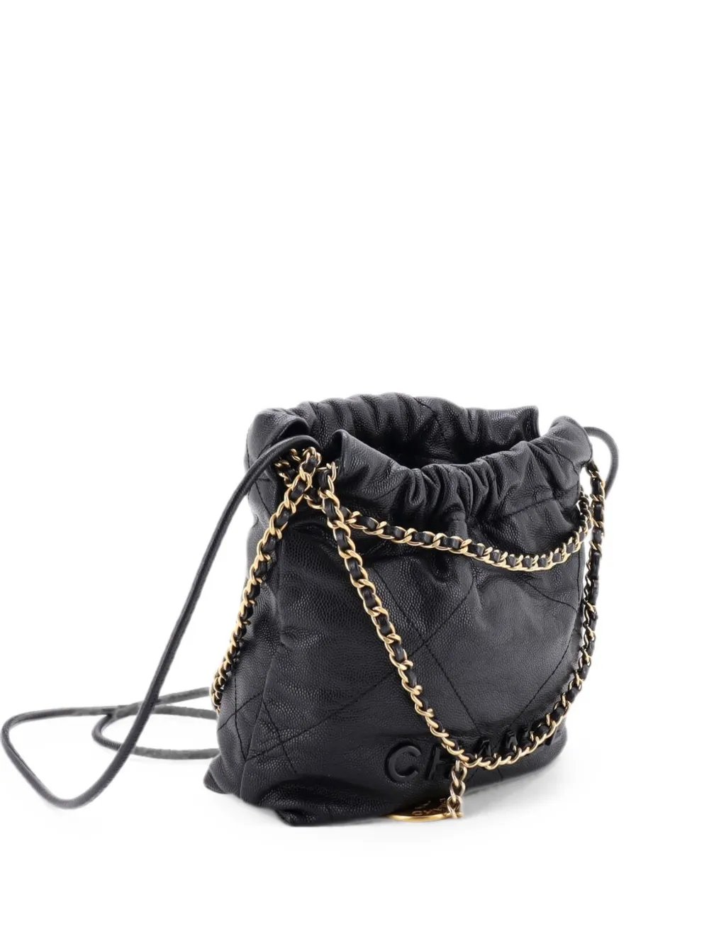 22 Chain Quilted Caviar Mini hobo bag