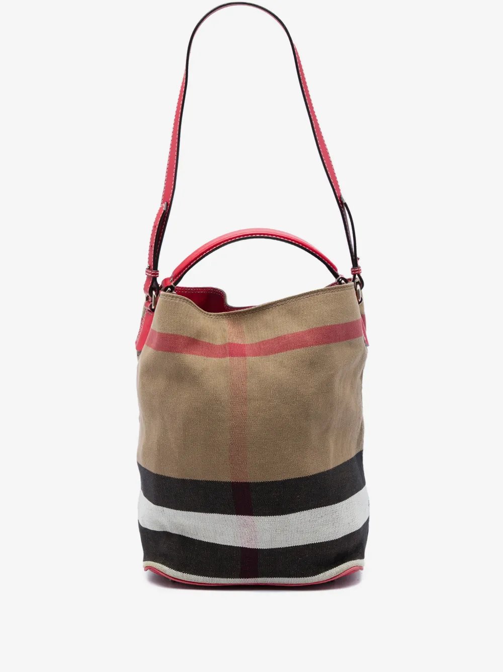 2000-2017 Medium Mega Check Canvas Ashby Bucket Bag satchel