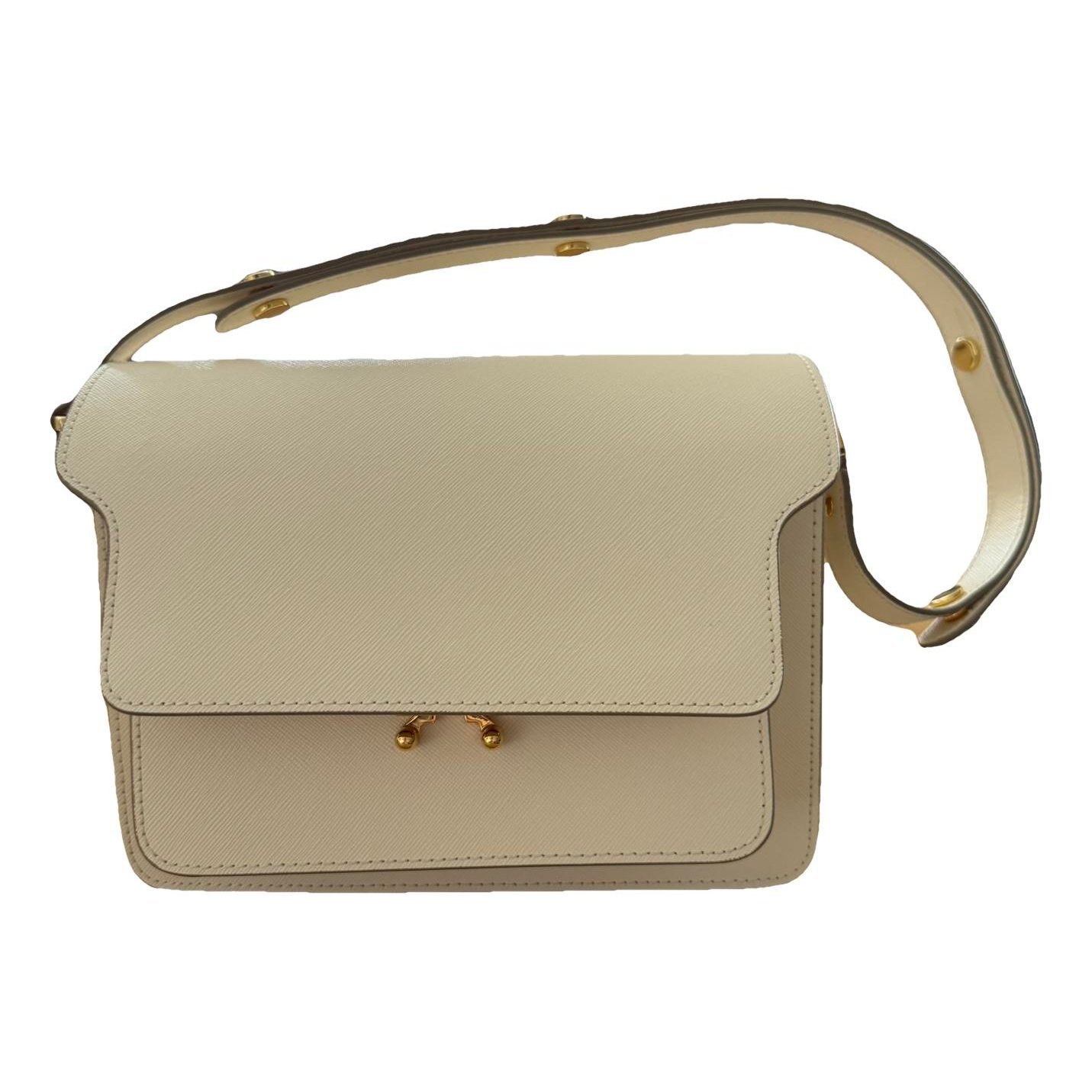 Trunk leather crossbody bag