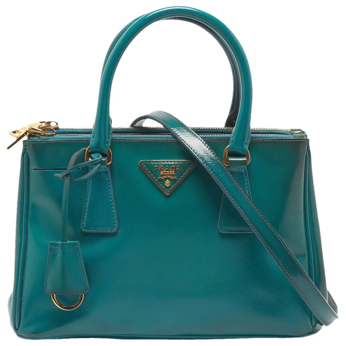 Double patent leather tote