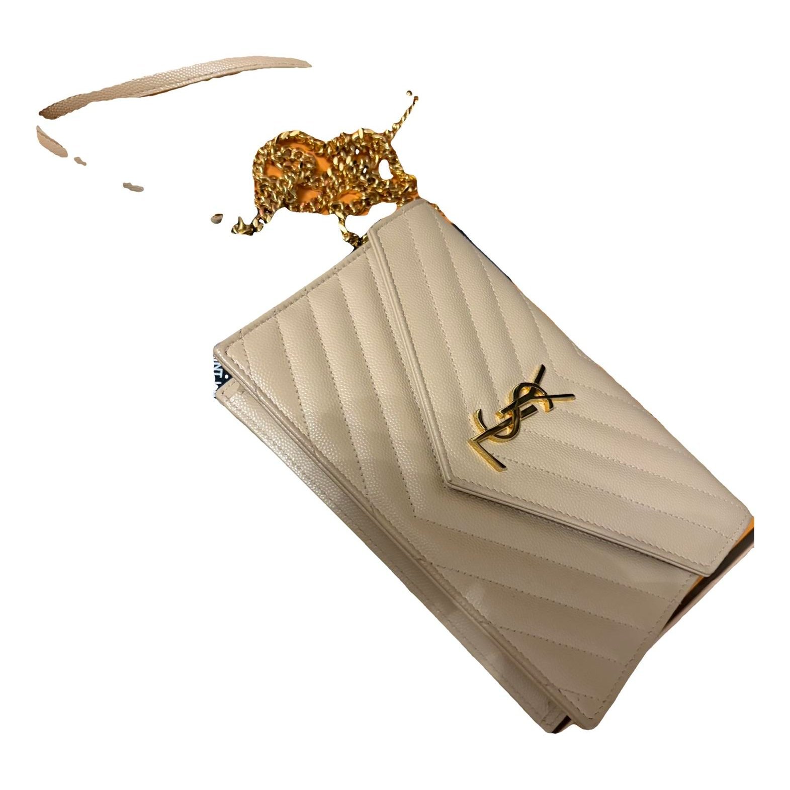 Leather clutch bag