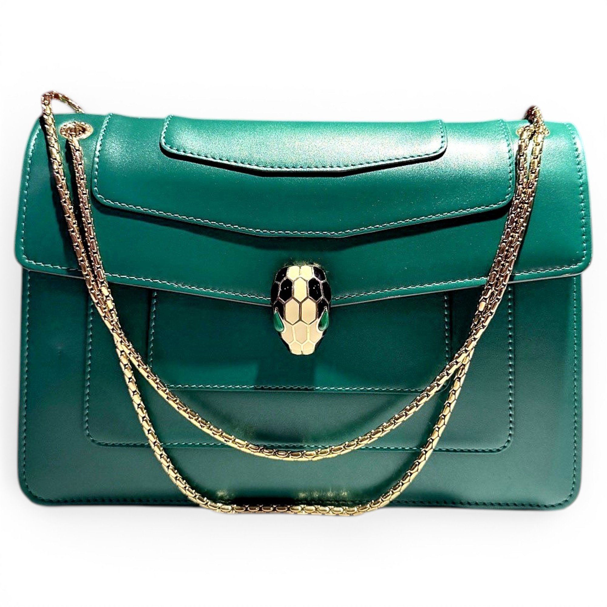 Serpenti leather handbag