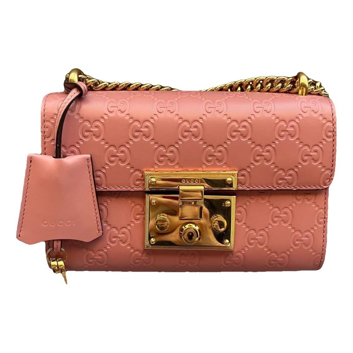 Padlock leather handbag