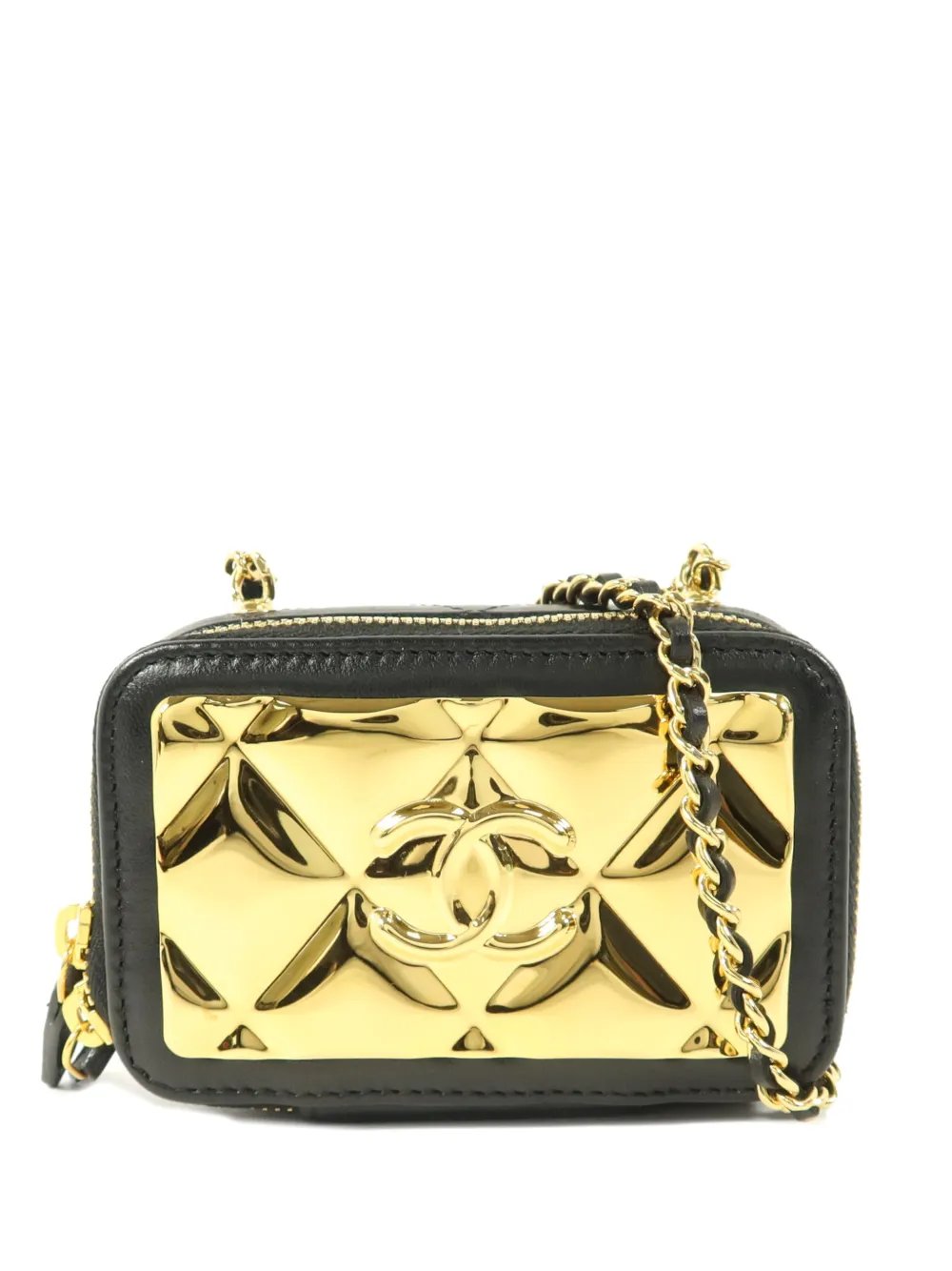 CC diamond-quilted mini bag
